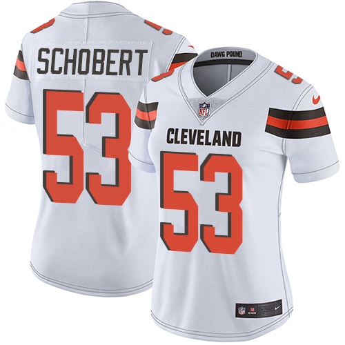 Nike Browns #53 Joe Schobert White Women's Stitched NFL Vapor Untouchable Limited Jersey Nike Browns #53 Joe Schobert White Women's Stitched NFL Vapor Untouchable Limited Jersey