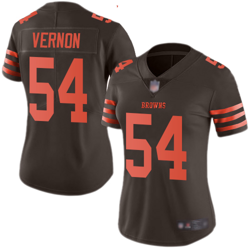 Nike Browns #54 Olivier Vernon Brown Women's Stitched NFL Limited Rush Jersey Nike Browns #54 Olivier Vernon Brown Women's Stitched NFL Limited Rush Jersey