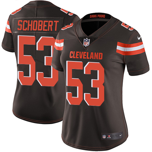 Nike Browns #53 Joe Schobert Brown Team Color Women's Stitched NFL Vapor Untouchable Limited Jersey Nike Browns #53 Joe Schobert Brown Team Color Women's Stitched NFL Vapor Untouchable Limited Jersey