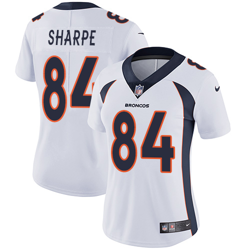 Nike Broncos #84 Shannon Sharpe White Women's Stitched NFL Vapor Untouchable Limited Jersey Nike Broncos #84 Shannon Sharpe White Women's Stitched NFL Vapor Untouchable Limited Jersey