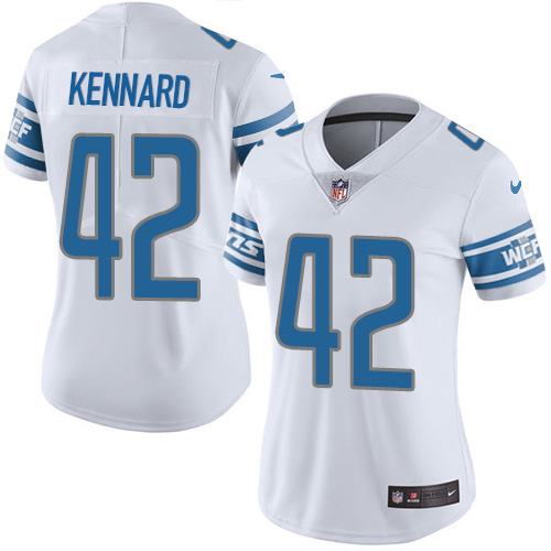 Nike Lions #42 Devon Kennard White Women's Stitched NFL Vapor Untouchable Limited Jersey