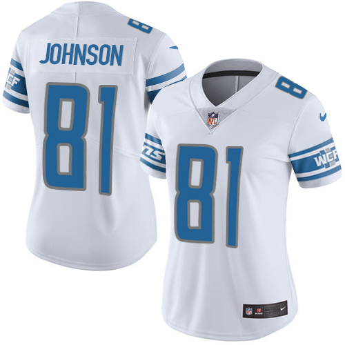Nike Lions #81 Calvin Johnson White Women's Stitched NFL Vapor Untouchable Limited Jersey Nike Lions #81 Calvin Johnson White Women's Stitched NFL Vapor Untouchable Limited Jersey