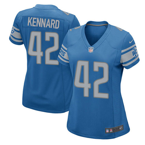Nike Lions #42 Devon Kennard Light Blue Team Color Women's Stitched NFL Elite Jersey Nike Lions #42 Devon Kennard Light Blue Team Color Women's Stitched NFL Elite Jersey