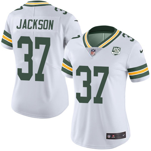 Nike Packers #37 Josh Jackson White Women's 100th Season Stitched NFL Vapor Untouchable Limited Jersey Nike Packers #37 Josh Jackson White Women's 100th Season Stitched NFL Vapor Untouchable Limited Jersey