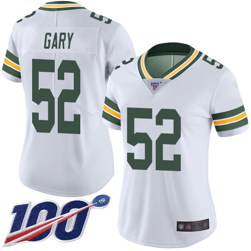 Nike Packers #52 Rashan Gary White Women's Stitched NFL 100th Season Vapor Limited Jersey Nike Packers #52 Rashan Gary White Women's Stitched NFL 100th Season Vapor Limited Jersey