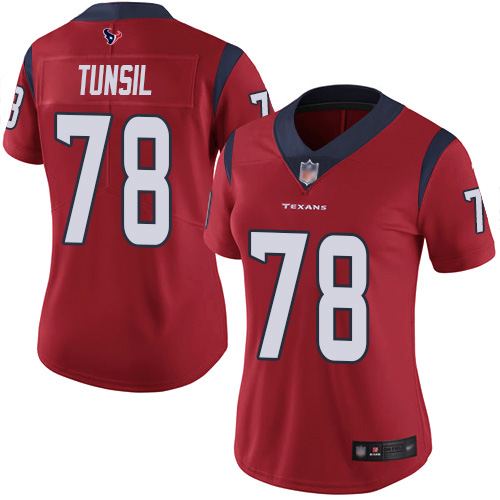 Nike Texans #78 Laremy Tunsil Red Alternate Women's Stitched NFL Vapor Untouchable Limited Jersey
