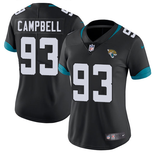 Nike Jaguars #93 Calais Campbell Black Team Color Women's Stitched NFL Vapor Untouchable Limited Jersey Nike Jaguars #93 Calais Campbell Black Team Color Women's Stitched NFL Vapor Untouchable Limited Jersey