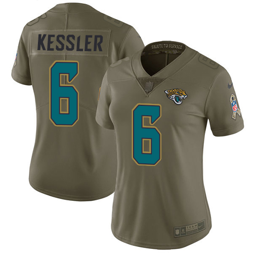 Nike Jaguars #6 Cody Kessler Olive Women's Stitched NFL Limited 2017 Salute to Service Jersey