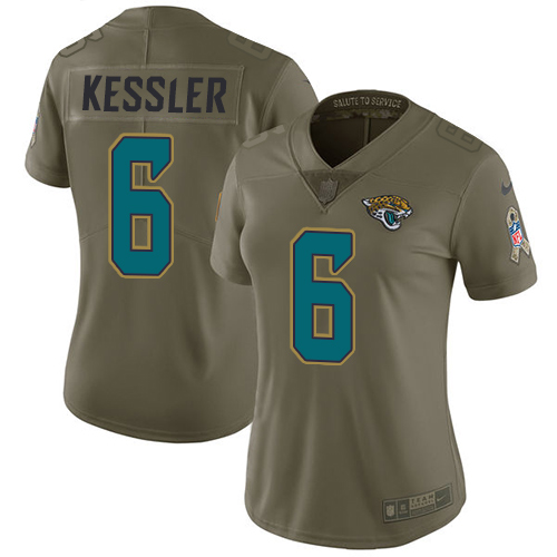 Nike Jaguars #6 Cody Kessler Olive Women's Stitched NFL Limited 2017 Salute to Service Jersey Nike Jaguars #6 Cody Kessler Olive Women's Stitched NFL Limited 2017 Salute to Service Jersey