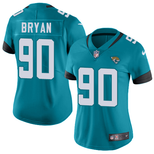 Nike Jaguars #90 Taven Bryan Teal Green Alternate Women's Stitched NFL Vapor Untouchable Limited Jersey