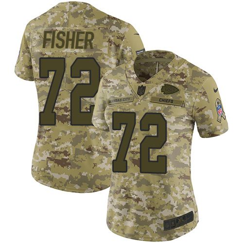 Nike Chiefs #72 Eric Fisher Camo Women's Stitched NFL Limited 2018 Salute to Service Jersey Nike Chiefs #72 Eric Fisher Camo Women's Stitched NFL Limited 2018 Salute to Service Jersey