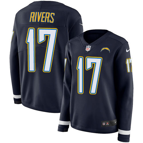 Nike Chargers customized Navy Blue Team Color Women's Stitched NFL Limited Therma Long Sleeve Jersey Nike Chargers customized Navy Blue Team Color Women's Stitched NFL Limited Therma Long Sleeve Jersey