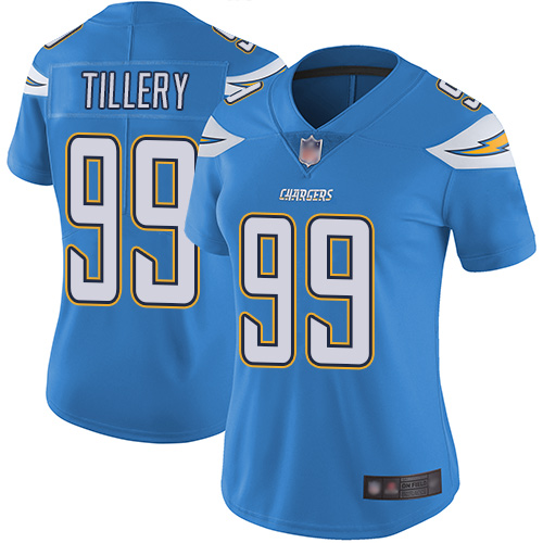 Nike Chargers #99 Jerry Tillery Electric Blue Alternate Women's Stitched NFL Vapor Untouchable Limited Jersey Nike Chargers #99 Jerry Tillery Electric Blue Alternate Women's Stitched NFL Vapor Untouchable Limited Jersey