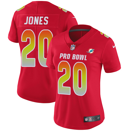 Nike Dolphins #20 Reshad Jones Red Women's Stitched NFL Limited AFC 2018 Pro Bowl Jersey Nike Dolphins #20 Reshad Jones Red Women's Stitched NFL Limited AFC 2018 Pro Bowl Jersey