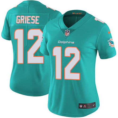 Nike Dolphins #12 Bob Griese Aqua Green Team Color Women's Stitched NFL Vapor Untouchable Limited Jersey Nike Dolphins #12 Bob Griese Aqua Green Team Color Women's Stitched NFL Vapor Untouchable Limited Jersey