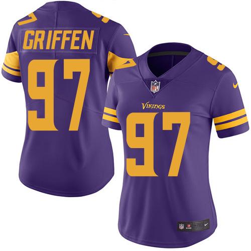 Nike Vikings #97 Everson Griffen Purple Women's Stitched NFL Limited Rush Jersey