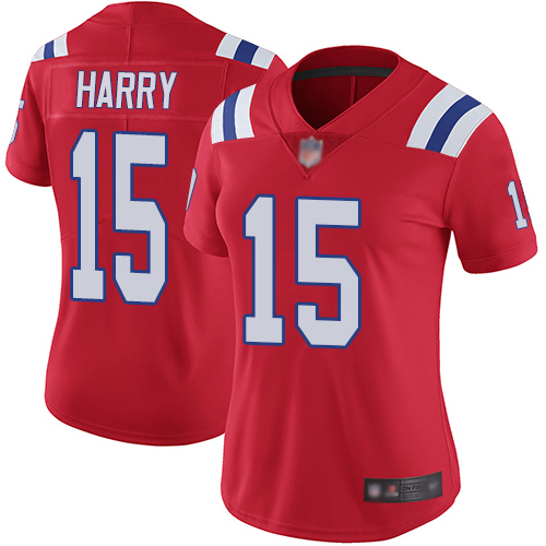 Nike Patriots #15 N'Keal Harry Red Alternate Women's Stitched NFL Vapor Untouchable Limited Jersey Nike Patriots #15 N'Keal Harry Red Alternate Women's Stitched NFL Vapor Untouchable Limited Jersey