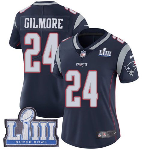 Nike Patriots #24 Stephon Gilmore Navy Blue Team Color Super Bowl LIII Bound Women's Stitched NFL Vapor Untouchable Limited Jersey Nike Patriots #24 Stephon Gilmore Navy Blue Team Color Super Bowl LIII Bound Women's Stitched NFL Vapor Untouchable Limited Jersey