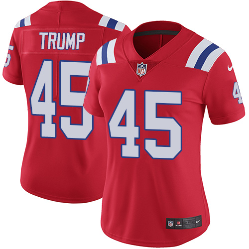 Nike Patriots #45 Donald Trump Red Alternate Women's Stitched NFL Vapor Untouchable Limited Jersey Nike Patriots #45 Donald Trump Red Alternate Women's Stitched NFL Vapor Untouchable Limited Jersey