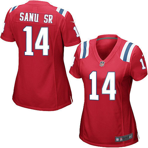Nike Patriots #14 Mohamed Sanu Sr Red Alternate Women's Stitched NFL Elite Jersey Nike Patriots #14 Mohamed Sanu Sr Red Alternate Women's Stitched NFL Elite Jersey