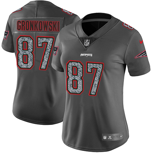 Nike Patriots #87 Rob Gronkowski Gray Static Women's Stitched NFL Vapor Untouchable Limited Jersey Nike Patriots #87 Rob Gronkowski Gray Static Women's Stitched NFL Vapor Untouchable Limited Jersey