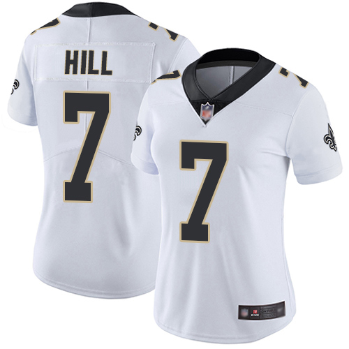 Nike Saints #7 Taysom Hill White Women's Stitched NFL Vapor Untouchable Limited Jersey