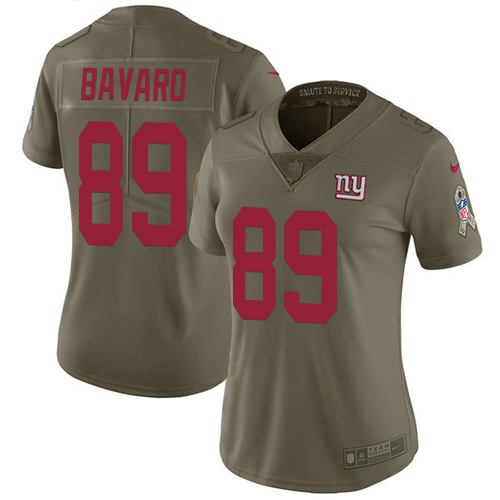 Nike Giants #89 Mark Bavaro Olive Women's Stitched NFL Limited 2017 Salute to Service Jersey Nike Giants #89 Mark Bavaro Olive Women's Stitched NFL Limited 2017 Salute to Service Jersey