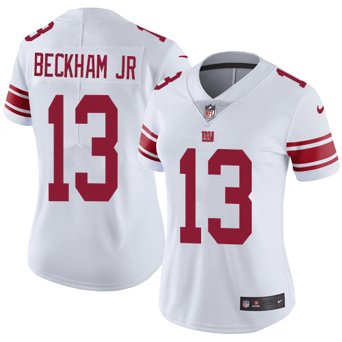 Nike Giants #13 Odell Beckham Jr White Women's Stitched NFL Vapor Untouchable Limited Jersey Nike Giants #13 Odell Beckham Jr White Women's Stitched NFL Vapor Untouchable Limited Jersey