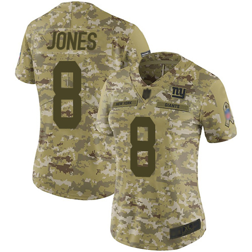 Nike Giants #8 Daniel Jones Camo Women's Stitched NFL Limited 2018 Salute to Service Jersey Nike Giants #8 Daniel Jones Camo Women's Stitched NFL Limited 2018 Salute to Service Jersey