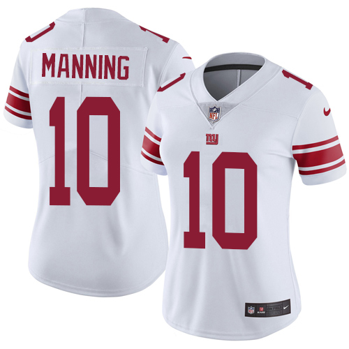 Nike Giants #10 Eli Manning White Women's Stitched NFL Vapor Untouchable Limited Jersey Nike Giants #10 Eli Manning White Women's Stitched NFL Vapor Untouchable Limited Jersey