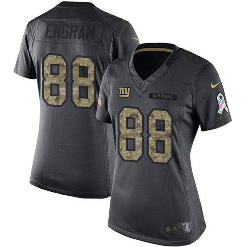 Nike Giants #88 Evan Engram Black Women's Stitched NFL Limited 2016 Salute to Service Jersey Nike Giants #88 Evan Engram Black Women's Stitched NFL Limited 2016 Salute to Service Jersey