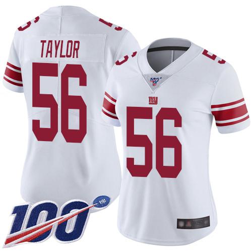 Nike Giants #56 Lawrence Taylor White Women's Stitched NFL 100th Season Vapor Limited Jersey Nike Giants #56 Lawrence Taylor White Women's Stitched NFL 100th Season Vapor Limited Jersey