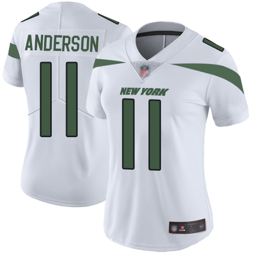 Nike Jets #11 Robby Anderson White Women's Stitched NFL Vapor Untouchable Limited Jersey