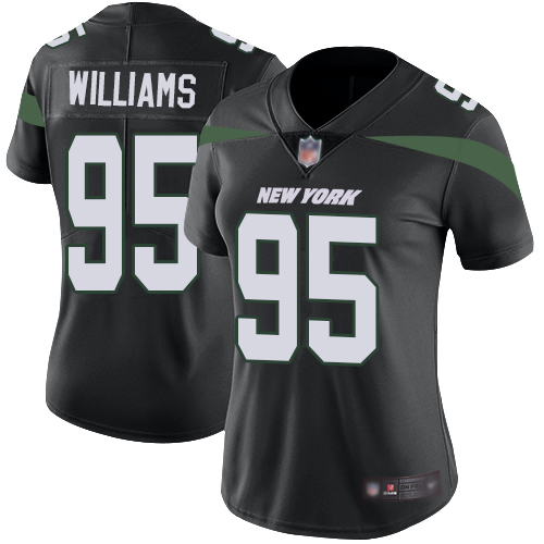 Nike Jets #95 Quinnen Williams Black Alternate Women's Stitched NFL Vapor Untouchable Limited Jersey Nike Jets #95 Quinnen Williams Black Alternate Women's Stitched NFL Vapor Untouchable Limited Jersey