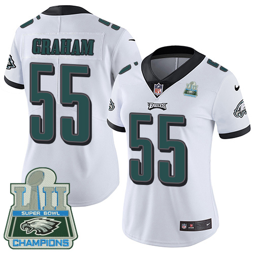 Nike Eagles #55 Brandon Graham White Super Bowl LII Champions Women's Stitched NFL Vapor Untouchable Limited Jersey