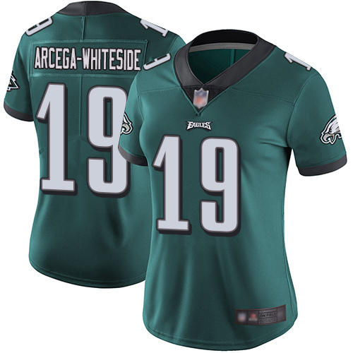 Nike Eagles #19 JJ Arcega-Whiteside Midnight Green Team Color Women's Stitched NFL Vapor Untouchable Limited Jersey