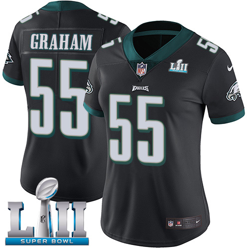 Nike Eagles #55 Brandon Graham Black Alternate Super Bowl LII Women's Stitched NFL Vapor Untouchable Limited Jersey