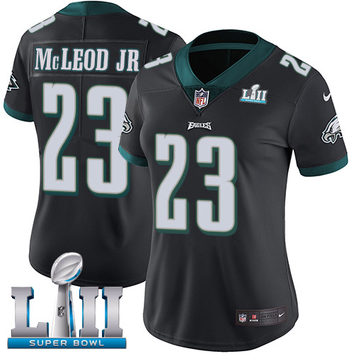 Nike Eagles #23 Rodney McLeod Jr Black Alternate Super Bowl LII Women's Stitched NFL Vapor Untouchable Limited Jersey