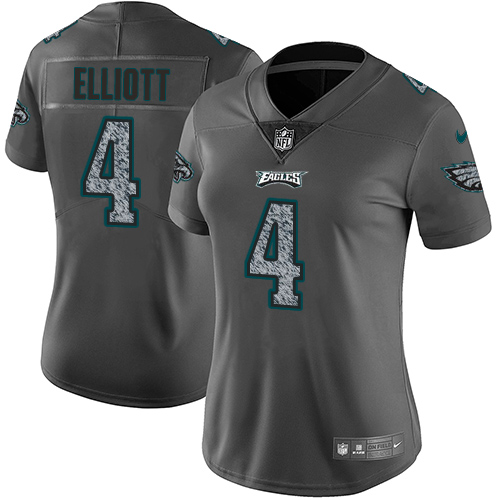 Nike Eagles #4 Jake Elliott Gray Static Women's Stitched NFL Vapor Untouchable Limited Jersey