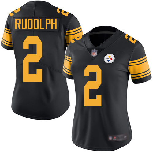 Nike Steelers #2 Mason Rudolph Black Women's Stitched NFL Limited Rush Jersey Nike Steelers #2 Mason Rudolph Black Women's Stitched NFL Limited Rush Jersey