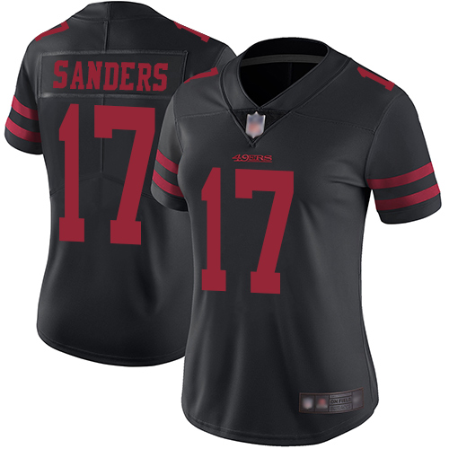 Nike 49ers #17 Emmanuel Sanders Black Alternate Women's Stitched NFL Vapor Untouchable Limited Jersey Nike 49ers #17 Emmanuel Sanders Black Alternate Women's Stitched NFL Vapor Untouchable Limited Jersey