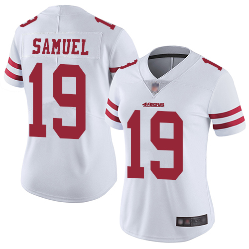Nike 49ers #19 Deebo Samuel White Women's Stitched NFL Vapor Untouchable Limited Jersey Nike 49ers #19 Deebo Samuel White Women's Stitched NFL Vapor Untouchable Limited Jersey