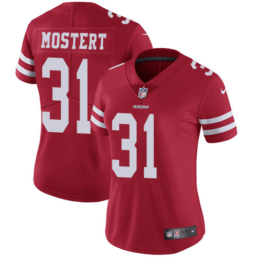 Nike 49ers #31 Raheem Mostert Red Team Color Women's Stitched NFL Vapor Untouchable Limited Jersey Nike 49ers #31 Raheem Mostert Red Team Color Women's Stitched NFL Vapor Untouchable Limited Jersey