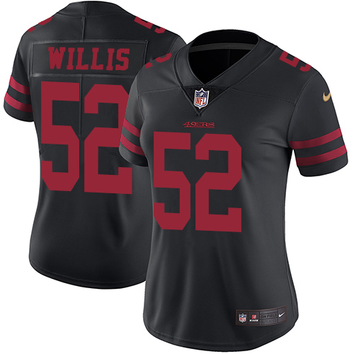 Nike 49ers #52 Patrick Willis Black Alternate Women's Stitched NFL Vapor Untouchable Limited Jersey Nike 49ers #52 Patrick Willis Black Alternate Women's Stitched NFL Vapor Untouchable Limited Jersey