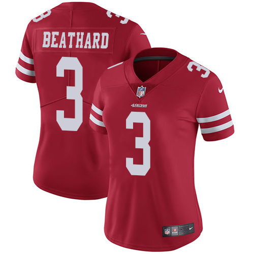 Nike 49ers #3 C.J. Beathard Red Team Color Women's Stitched NFL Vapor Untouchable Limited Jersey Nike 49ers #3 C.J. Beathard Red Team Color Women's Stitched NFL Vapor Untouchable Limited Jersey
