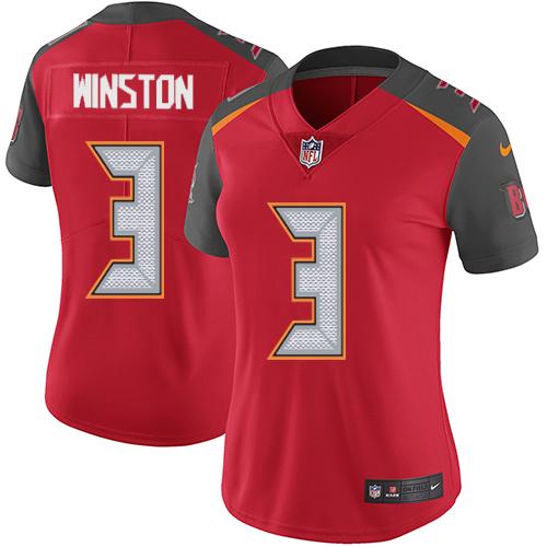 Nike Buccaneers #3 Jameis Winston Red Team Color Women's Stitched NFL Vapor Untouchable Limited Jersey Nike Buccaneers #3 Jameis Winston Red Team Color Women's Stitched NFL Vapor Untouchable Limited Jersey