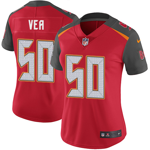 Nike Buccaneers #50 Vita Vea Red Team Color Women's Stitched NFL Vapor Untouchable Limited Jersey Nike Buccaneers #50 Vita Vea Red Team Color Women's Stitched NFL Vapor Untouchable Limited Jersey
