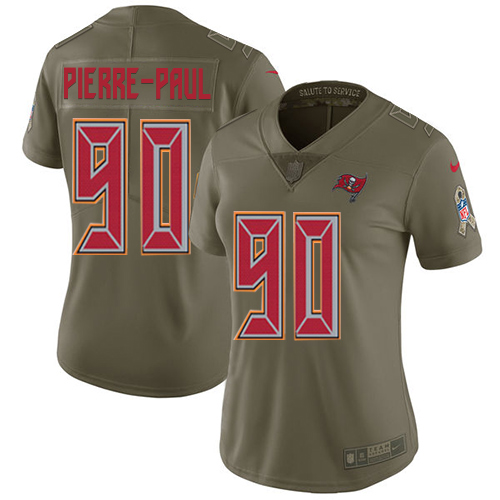 Nike Buccaneers #90 Jason Pierre-Paul Olive Women's Stitched NFL Limited 2017 Salute to Service Jersey Nike Buccaneers #90 Jason Pierre-Paul Olive Women's Stitched NFL Limited 2017 Salute to Service Jersey