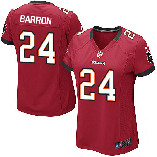 Nike Buccaneers #24 Mark Barron Red Team Color Women's Stitched NFL Elite Jersey Nike Buccaneers #24 Mark Barron Red Team Color Women's Stitched NFL Elite Jersey