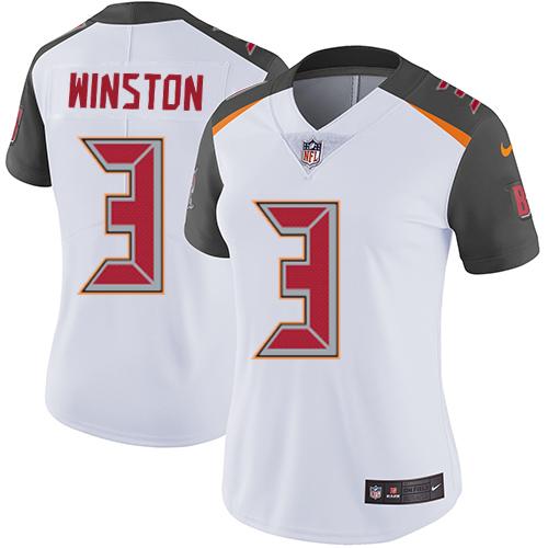 Nike Buccaneers #3 Jameis Winston White Women's Stitched NFL Vapor Untouchable Limited Jersey Nike Buccaneers #3 Jameis Winston White Women's Stitched NFL Vapor Untouchable Limited Jersey